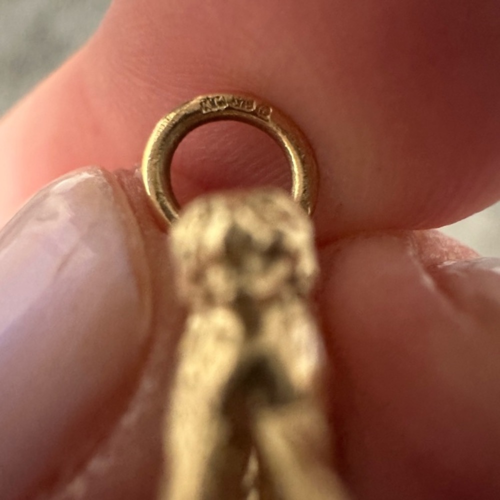 9k Gold Vintage Spooky Cat Charm Pendant - Picture 4 of 5